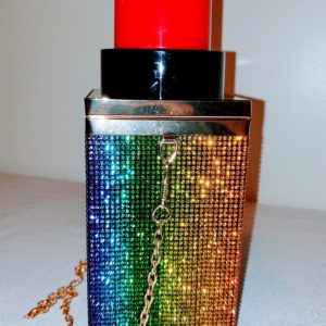 BLING BLING RAINBOW Rhinestone Lipstick Shoulder Crossbody Bag