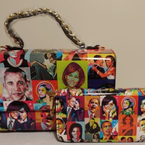Michelle & Barack Obama Bag & Matching Wallet